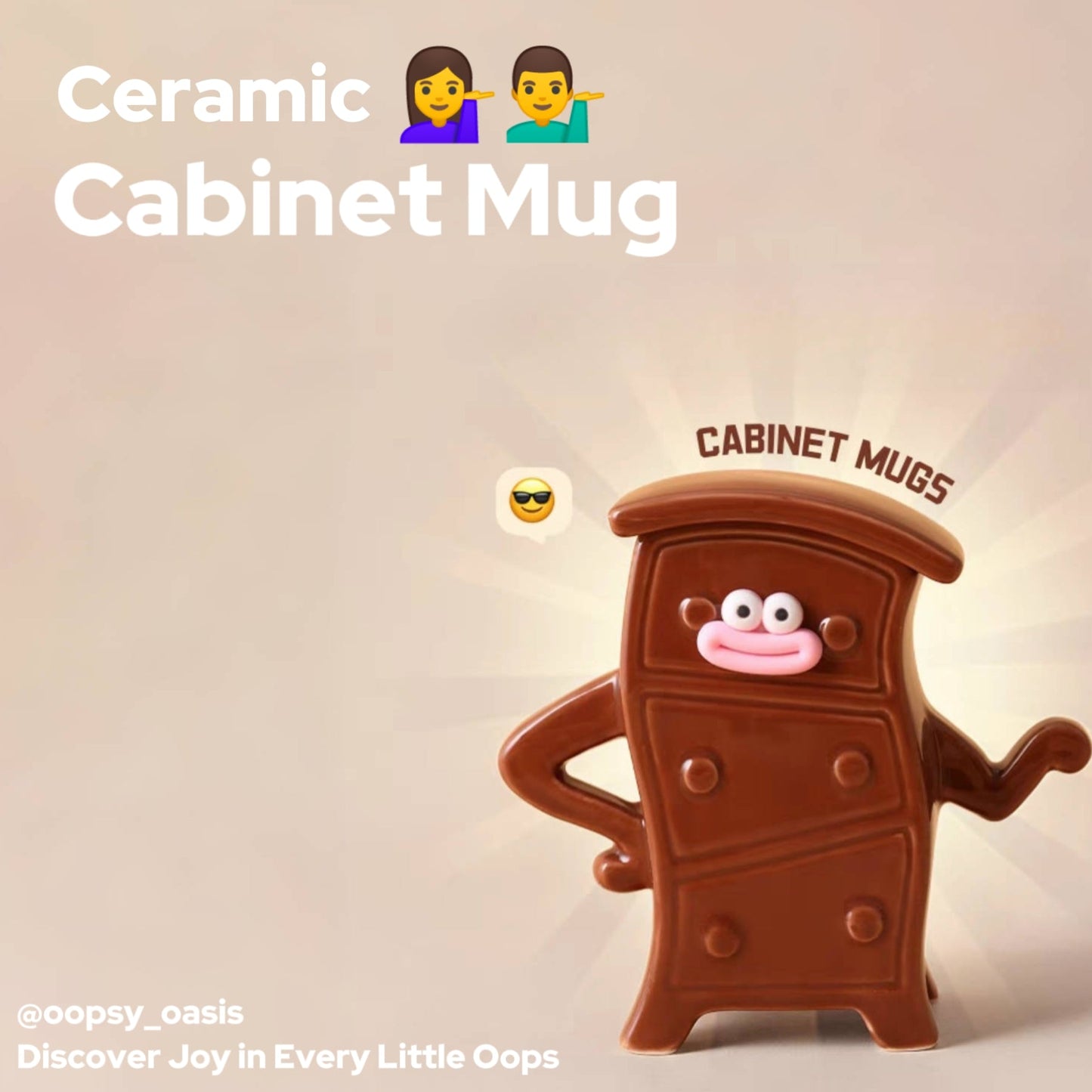 Cabinet Mugs - Fun and Functional Ceramic Mug - Oopsy Oasis