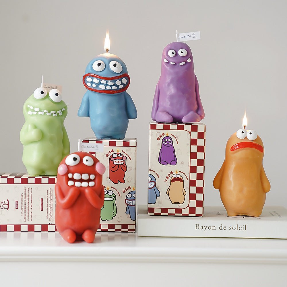 Funny Cute Monster Candle - Oopsy Oasis