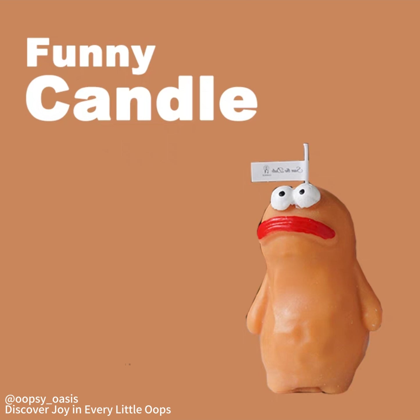 Funny Cute Monster Candle - Oopsy Oasis