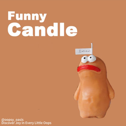 Funny Cute Monster Candle - Oopsy Oasis