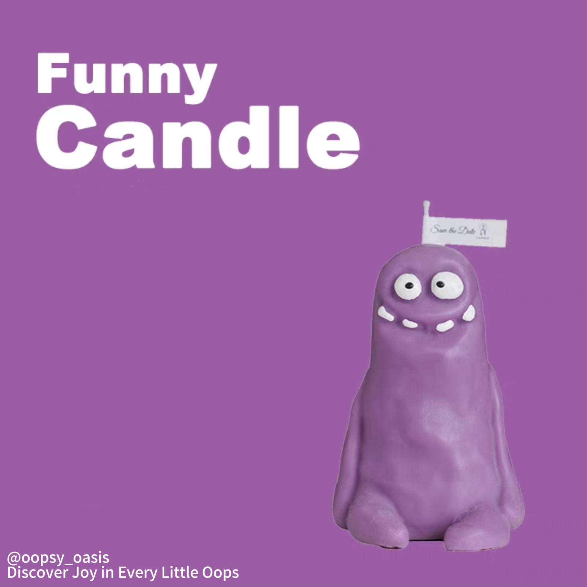 Funny Cute Monster Candle - Oopsy Oasis