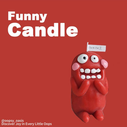 Funny Cute Monster Candle - Oopsy Oasis