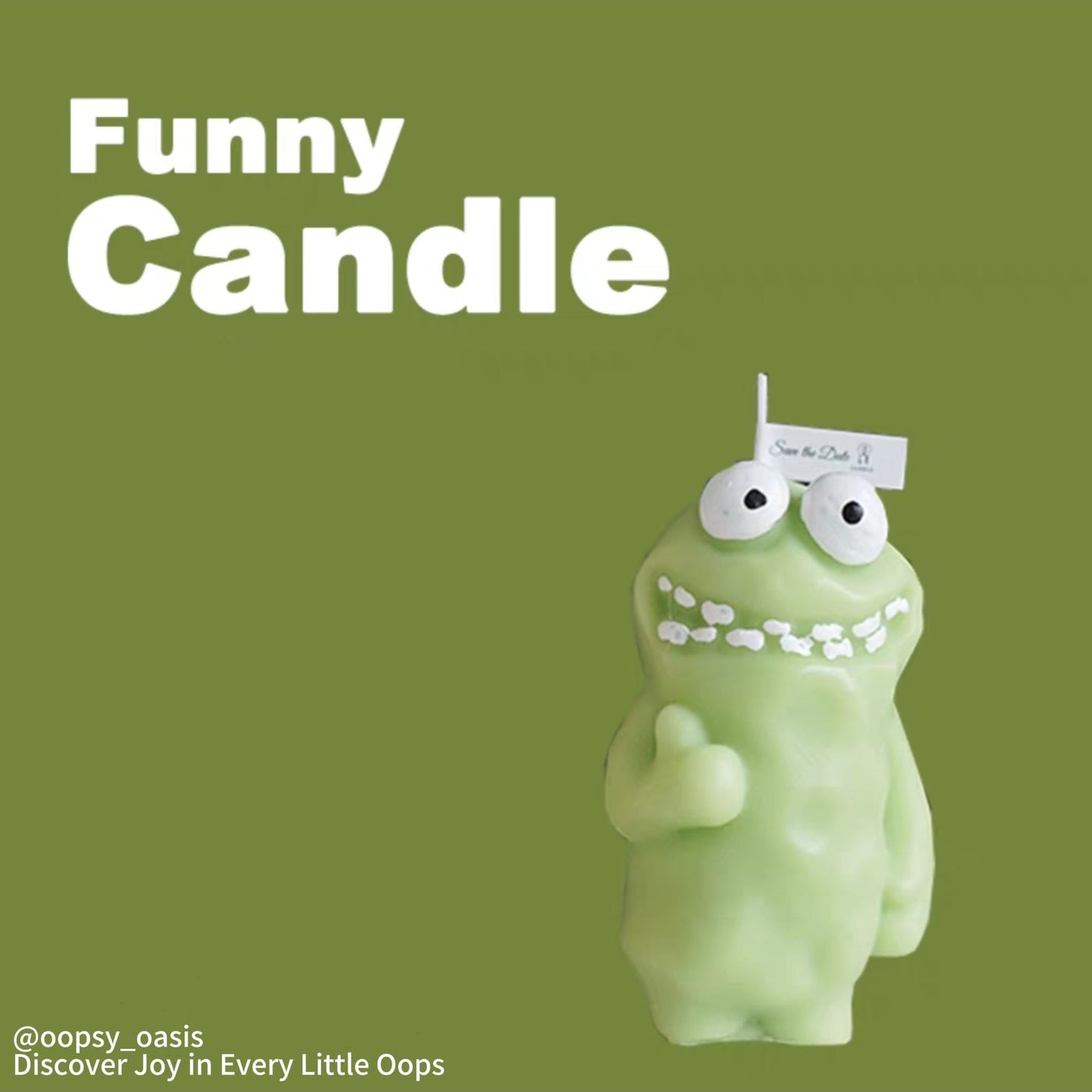 Funny Cute Monster Candle - Oopsy Oasis