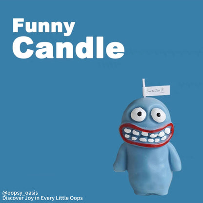 Funny Cute Monster Candle - Oopsy Oasis