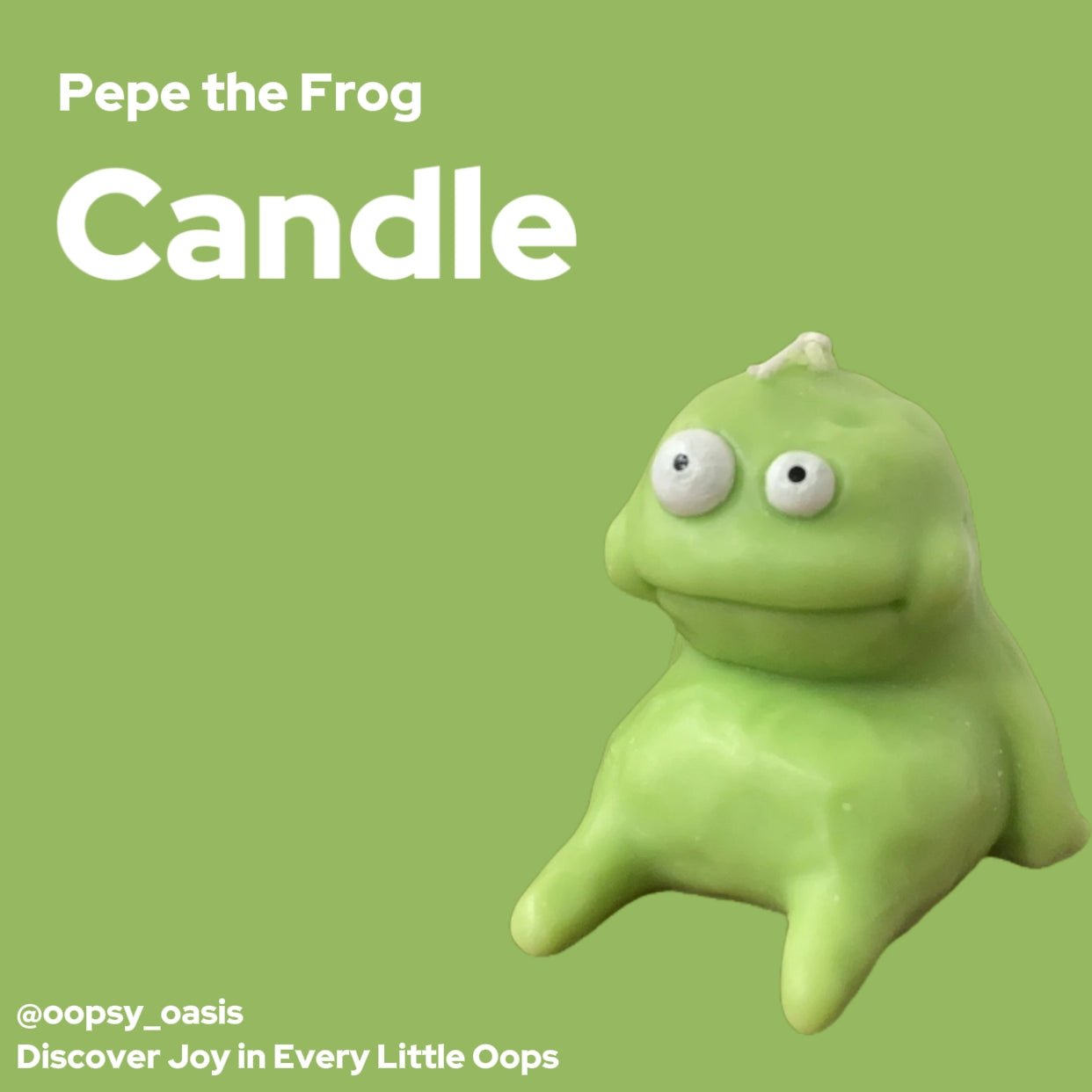 Funny Cute Pepe the Frog Candle - Oopsy Oasis