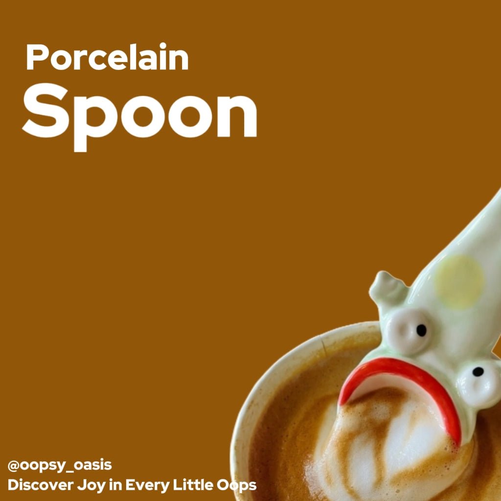 Porcelain Spoon | Big Mouth Frog Spoon - Oopsy Oasis