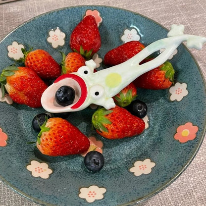 Porcelain Spoon | Big Mouth Frog Spoon - Oopsy Oasis